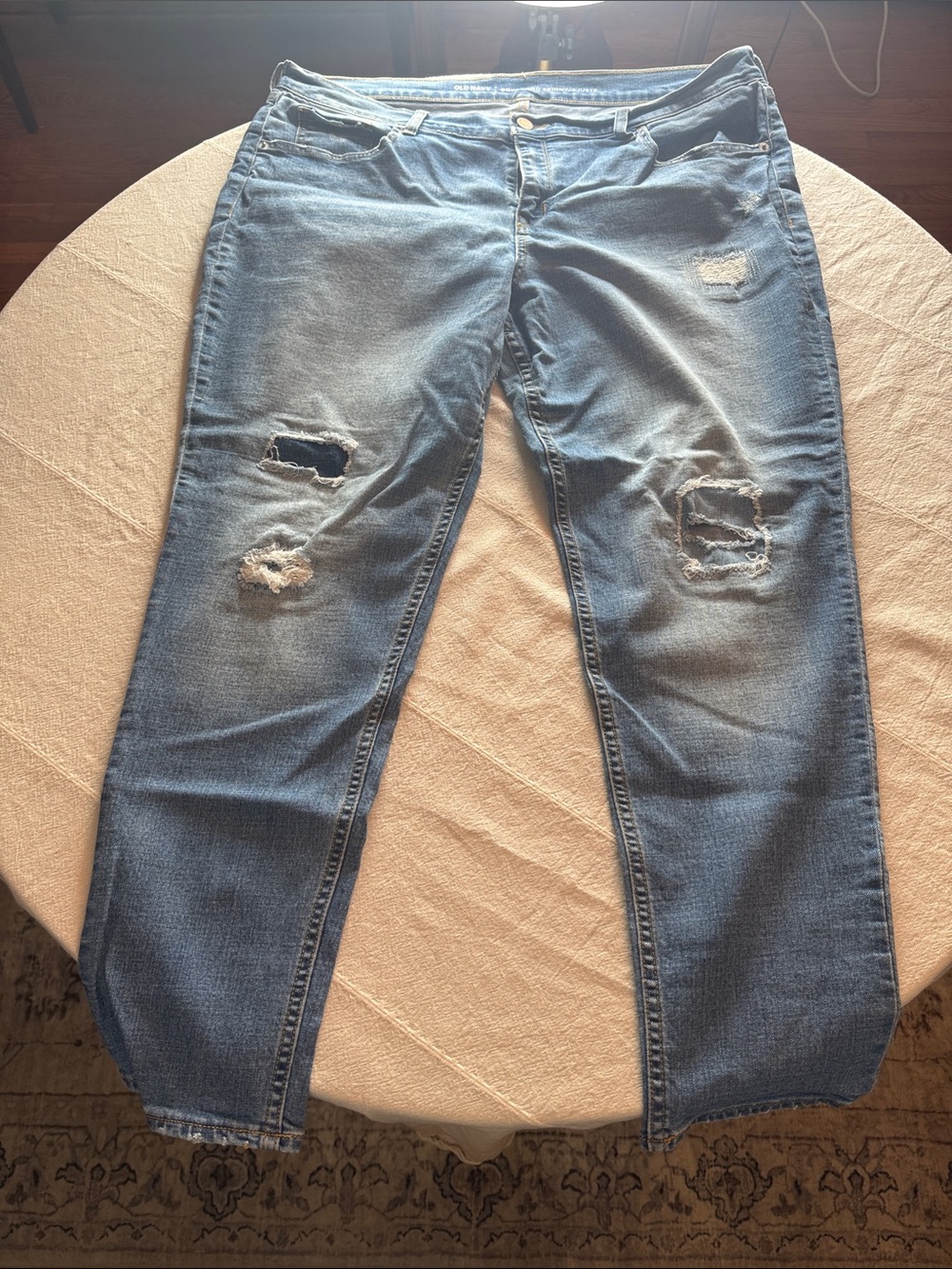 Old Navy Boyfriend Jeans Distressed Medium Blue